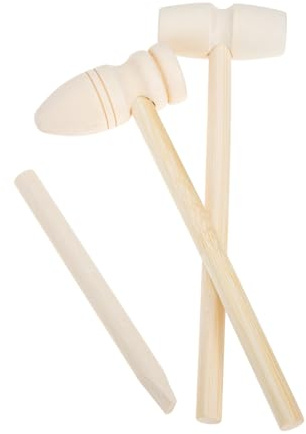 Toddmomy 9pcs Wooden Hammer for Mini Wooden Mallets and Gavels for Boys Lightweight Montessori for Hand-eye Coordination and DIY Skills Development Safe Smooth Craftsmanship