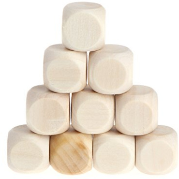 SLXLYH Dadi in legno non finiti, blocchi quadrati vuoti, angoli arrotondati, 10/12/14/16/18 mm, confezione da 10 pezzi