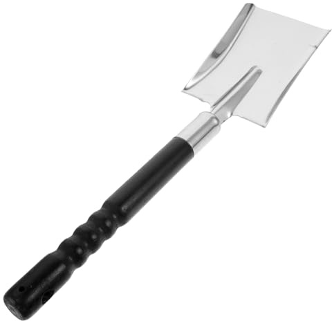 Ipetboom Pelle à Cendres Acier Inoxydable Multifonction pour Cheminée Jardin et Bbq Pelle à Charbon Portable Antidérapante Outil Polyvalent pour Foyer Extérieur et Neige