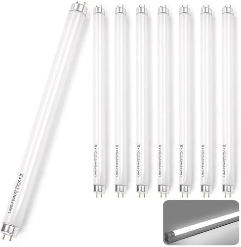 T8 Fluorescent Tube 30W 900mm, Plug & Play T8 Fluorescent Light Tubes, 6500K Cool White, 2000LM, G13 Base Energy Saving Tube, No Flicker, 200° Beam Angle Strip Light for Kitchen Bathroom Garage, 8 Pcs