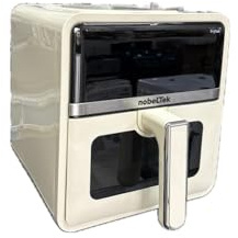Friggitrice Ad Aria 5 Litri 1400 W 8 Funzioni di Cottura Cestello Antiaderente Beige