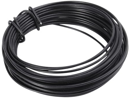SUPVOX Alambre de Hierro Flexible Negro de 10 M y 2,5 Mm para Atar Plantas Trepadoras, Sujeción Segura sin Dañar Hojas, Adecuado para Manualidades en Interiores