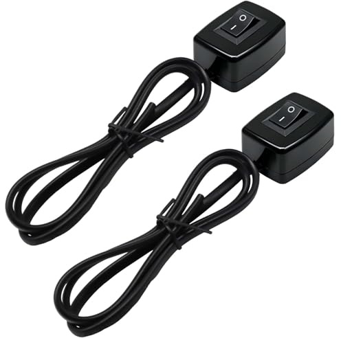 2 knappbrytare 12 V, 3 A, 24 V, minibrytare med momentan på/av-knapp med 75 cm kabel, ytmonterad strömbrytare för dimljus, båt, neonljus och LED-remsor