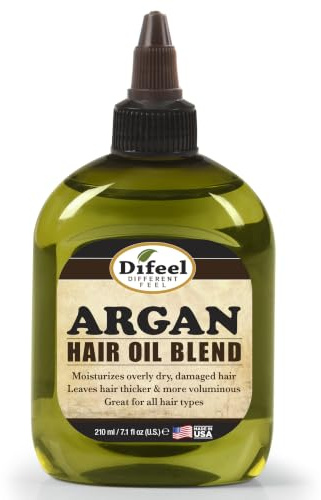 Difeel - Aceite Capilar Natural Premium de Argán - Unisex - 75 ml - Hidratación Profunda - Brillo y Suavidad - Cabello Seco y Dañado sin Frizz - Sin Sulfatos ni Parabenos