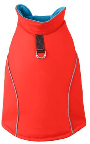 Gooby kallt väder fleecefodrad sport hund väst med reflekterande foder, Medium, Orange