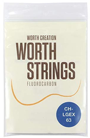 Worth Strings, Low-G Ukulelen-Saiten, Clear Fluoro-Carbon, für Tenor-Ukulele, Heavy (0.0224-0.0291-0.0319-0.0433)