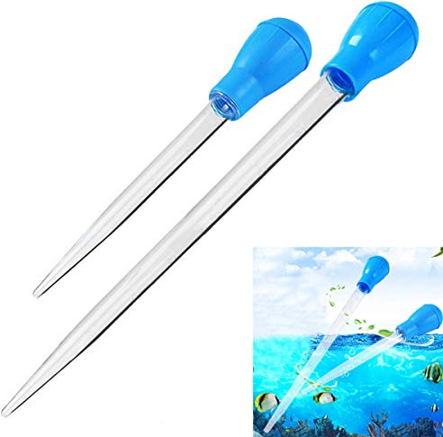 Lot de 2 mangeoires SPS HPS en acrylique, longues seringues pour poissons marins et récifs d'aquarium - Distributeur précis d'engrais liquide pour corails/anémones/anguilles/poissons-lions et autres