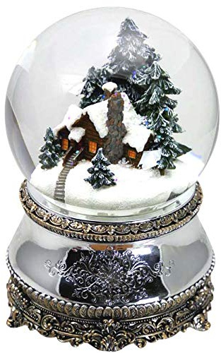 Mmm GmbH, Le Monde de la Boîte à Musique, 857790 Boîte à Musique Boule de Neige Musicale Maison enneigée