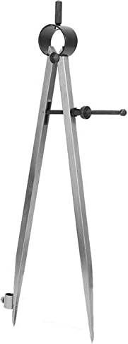 Hililand Diviseur d'Aile, Compas à Étrier de Diviseur à Ressort de Précision Réglable et Verrouillable avec Outil Rotatif pour Porte-Stylo(300mm)