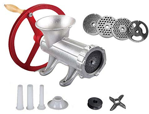 Gusseisen Fleischwolf GR.22 für manuellen und elektr. Antrieb mit Zubehör KINGHOFF KH-1430