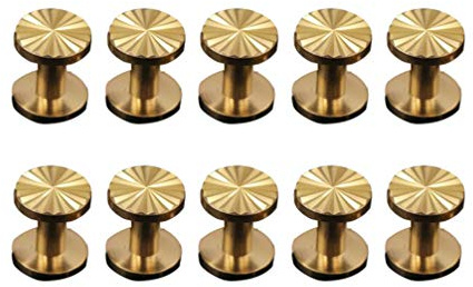 EXCEART 10pièces Rivets Laiton Forme De pour Bricolage Clous à Tête Plate pour Ceintures Et Cuir