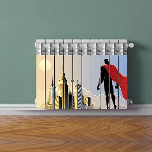 Termosifone SUPERHERO SKYSCRAPER Rivestimento Adesivo Laminato Stickers Termosifone Wrapping Interior Design