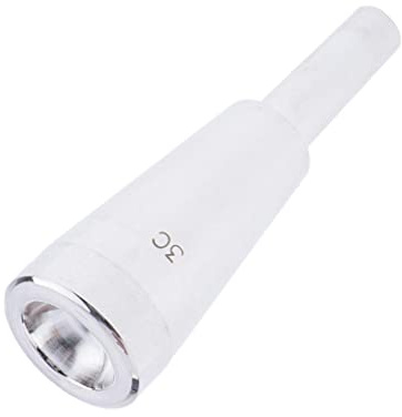 Schweres 3C Shape Trompetenmundstück Accs Copper Alloy Silver