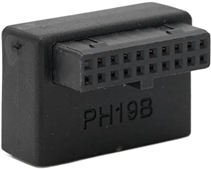 USB Frontpaneladapter, Vertikal 90 Graders Armbåge USB 3.0 19Pin Till 20Pin Header Adapter, för PC-moderkort(Typ B)
