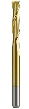 Drill Bit 2 Flute Milling Cutter 10pcs TiN Coated Flat Wood Engraving Bit Tungsten Carbide Milling Cutter,3.175x2x12