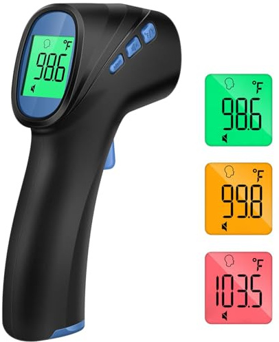 Forehead Thermometer for Adults and Kids, Digital Infrared Thermometer with Fever Alarm, Fast Accurate Results, Easy to use