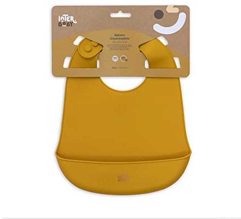 Bavoirs en silicone ocre pour bébé