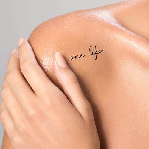 Inkster Tattoo One Life | Temporäre Tattoos 2 Wochen | Hautfreundlich & EU-Kosmetikzertifiziert | hochwertige Temporäre Tattoos aus pflanzlichen Inhaltsstoffen | wasserfest