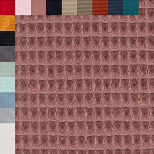 Swafing Nelson Waffelpiqué unifarben Coupon (altrosa, 0,5m) - 18