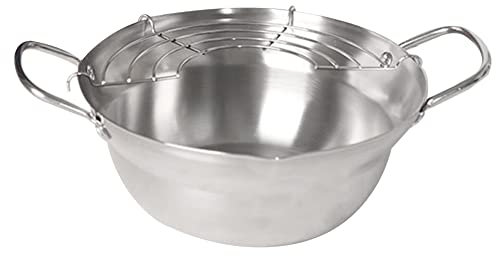 Lodokdre Fritteuse Edelstahl, Mini-Fritteuse mit Ablauf