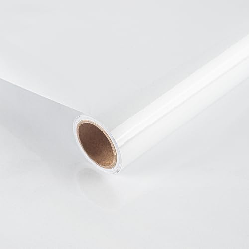 JSEVEM 40CMx9M Weiß Glänzend Glitzer Klebefolie Selbstklebend | Selbstklebende Klebetapete Modern Küchenfolie Möbelaufkleber Vinyl Wasserfest Deko Küche Schreibtisch Wandtapete Klebefolie
