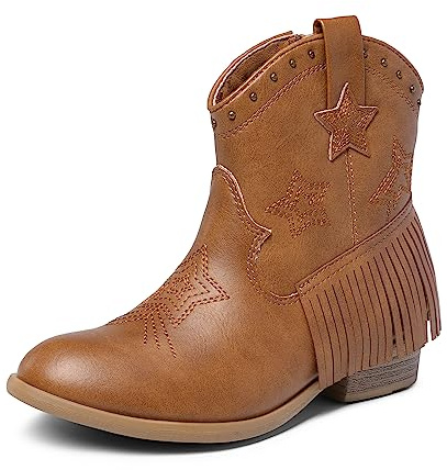 DREAM PAIRS Bottines Coyboy Fille Bottes Western Style Cowboy, Chaussures Enfant Confortables