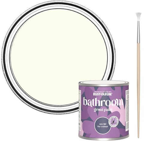 Rust-Oleum Mould-Resistant White Bathroom Grout Paint -Porcelain 250ml