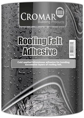 CROMAR Roofing Felt Adhesive – Cold Applied Bituminous Adhesive for Roofing Felts | 5L
