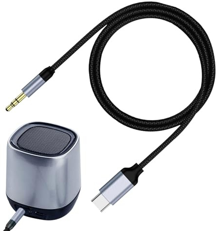 Câble jack audio auxiliaire USB C à 3,5 mm - câble pour casque mâle de type C à 3,5 mm | câble auxiliaire pour voiture | câble audio pour voiture | câble tressé jack audio auxiliaire mâle | câble
