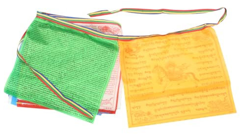 SHOWERORO 2rollen Buddhistische Gebetsfahnen Dekorative Hängende Banner Für Meditation Und Pilgerreisen Farbenfrohes Design Für Buddhistische Stätten Geistesreinigung