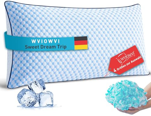 WVIOWVI Kopfkissen 40x80, Kühlendes Kopfkissen, Memory Foam Kissen Nackenkissen Ergonomisches Seitenschläferkissen Schlafkissen für Seiten, Rücken & Bauchschläfer