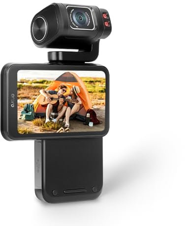 ERYUE M3 Digital Video Camera WiFi Camcorder Portable Video Recorder with 3.5in Touch LCD Screen 180°Rotatable 120°Wide Angle IR Night Vision Support 2.4G Wireless Control 256GB Memory Card for Vlog