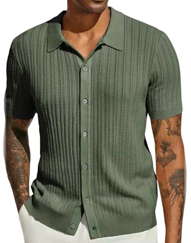 Generico Camicia No Stiro Uomo Coreana da Lavoro Maniche Corte Camicia Casual Firmata Comode Camicie Elegante Cotone Taglie Forti Leggera Bluse Elasticizzata Classica Camicia Spiaggia per Le Vacanze