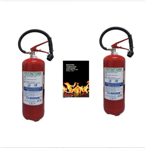 2 ESTINTORI IDRICI A SCHIUMA LITRI 6 + REGISTORO ANTINCENDIO+ STAFFE + CARTELLI + TAGLIANDO DI CONTROLLO