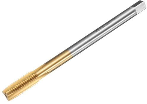 sourcing map Metric Thread Tap M9 x 1.25 H2 110mm Straight Flute Screw Thread Milling Machine Taps Threading Tapping Repair Tool