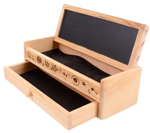 FIXOSHEE Doppellagige Holz Bleistiftbox Mit Großer Kapazität Leichtes Stifteetui Für Schüler Multifunktionale Schreibwaren Aufbewahrung Praktisches Federmäppchen Für Schule Und Alltag