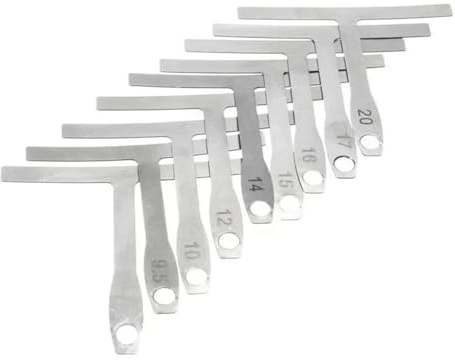 Herramienta para hacer calibres de radio de cuerdas de guitarra de 9 piezas