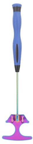 Pala per esche da pesca Pala per esche per gamberetti in acciaio inossidabile con testa pieghevole per pesca in mare Pesca su roccia Design ergonomico durevole Drenaggio (Maniglia blu)