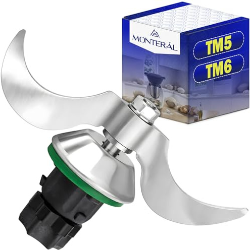 MONTERAL Lama per Impastare per Bimby TM5 TM6 con Guarnizione - Lame è Realizzato in Acciaio Inox per Vorwerk Robot da Cucina - Garanzia di 10 Anni