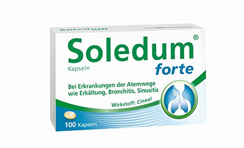 Soledum Kapseln forte | 100 Kapseln | Erkältungskapseln mit Cineol bei Entzündungen der Atemwege wie Bronchitis