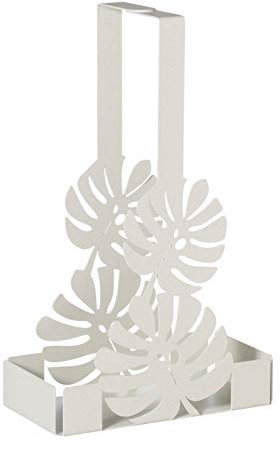 ARTI E MESTIERI 0VA3325C103 Porta Bicchieri con Foglie Monstera Colore Avorio Made in Italy