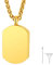 Collier Urne Funéraire de Crémation Pendentif Urne Chat/Chien/Animaux/Humaines pour Cendres Homme Femme, Plaque Militaire Or Acier Inoxydable