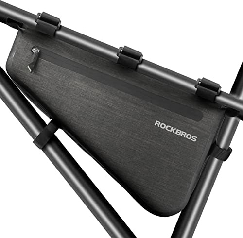 ROCKBROS 4L Bike Bicycle Frame Bag Waterproof Bikepacking Bike Bag Triangle Frame Bag Large Bike Storage Bag Under Frame