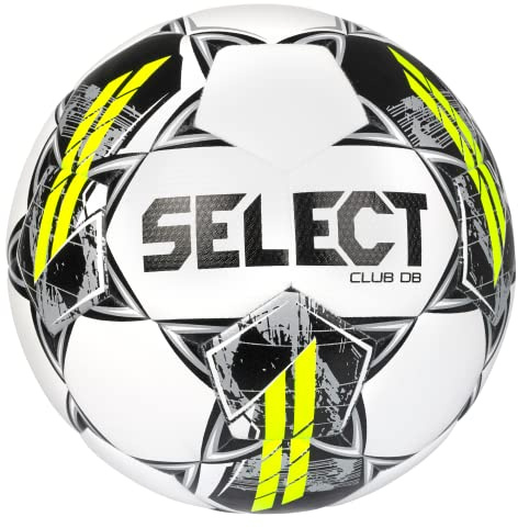 SELECT Club DB V22 Pallone da calcio, bianco/nero, misura 4