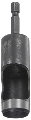 sourcing map Mango hexagonal hueco de cuero para taladros, perforador de agujero de 18 mm de diámetro para telas gruesas de trabajo de artesanía en cuero