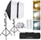 FOTOCREAT Softbox Photography Lighting Kit 20X28 Professional Continuous Lighting Equipment Photo Studio Photography Set with E27 Socket 5700K LED Bulbs for Portraits and Video Product Shooting