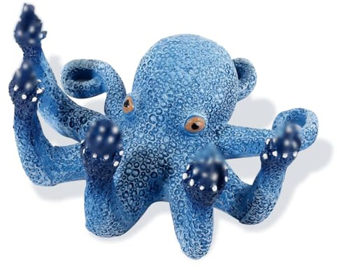 Voyyphixa Oktopus Aquarium Dekoration - Interessantes Zubehör für Fish Tank, Aquarien Landschaft, Haus, Büro und Garten (Blauer Oktopus)