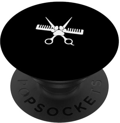 Hundefriseur, lustige Hundepflege PopSockets mit austauschbarem PopGrip
