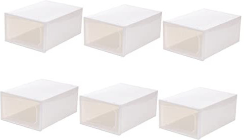 CAXUSD 6stücke Transparente Schuhbox Damen Aufbewahrungsbox Mit Großem Fassungsvermögen Kreative Schuhboxen Aus Kunststoff Langlebig Und Praktisch Schützende Schuhetuis Für Zuhause