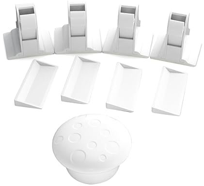 TOYANDONA 5stücke Magnetische Schranksicherungen Für Babysicherheit Schubladenschlösser Aus Abs-material Weiß Für Schränke Und Türen